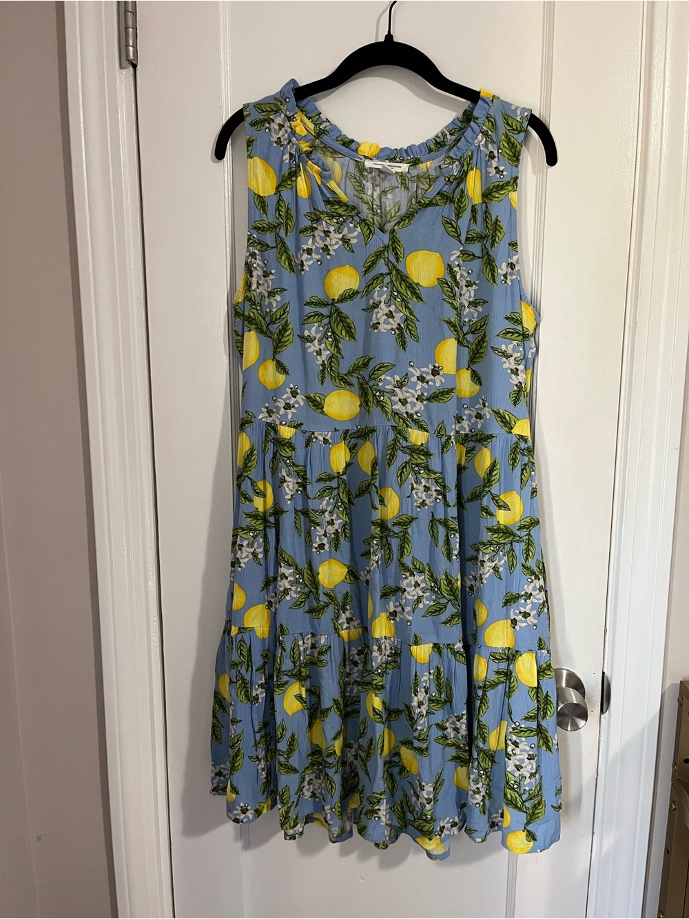 beachlunchlounge Blue Lemon Print Dress
